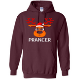 Prancer Reindeer Santa Claus Funny Xmas Holiday T-Shirt - Hoodie