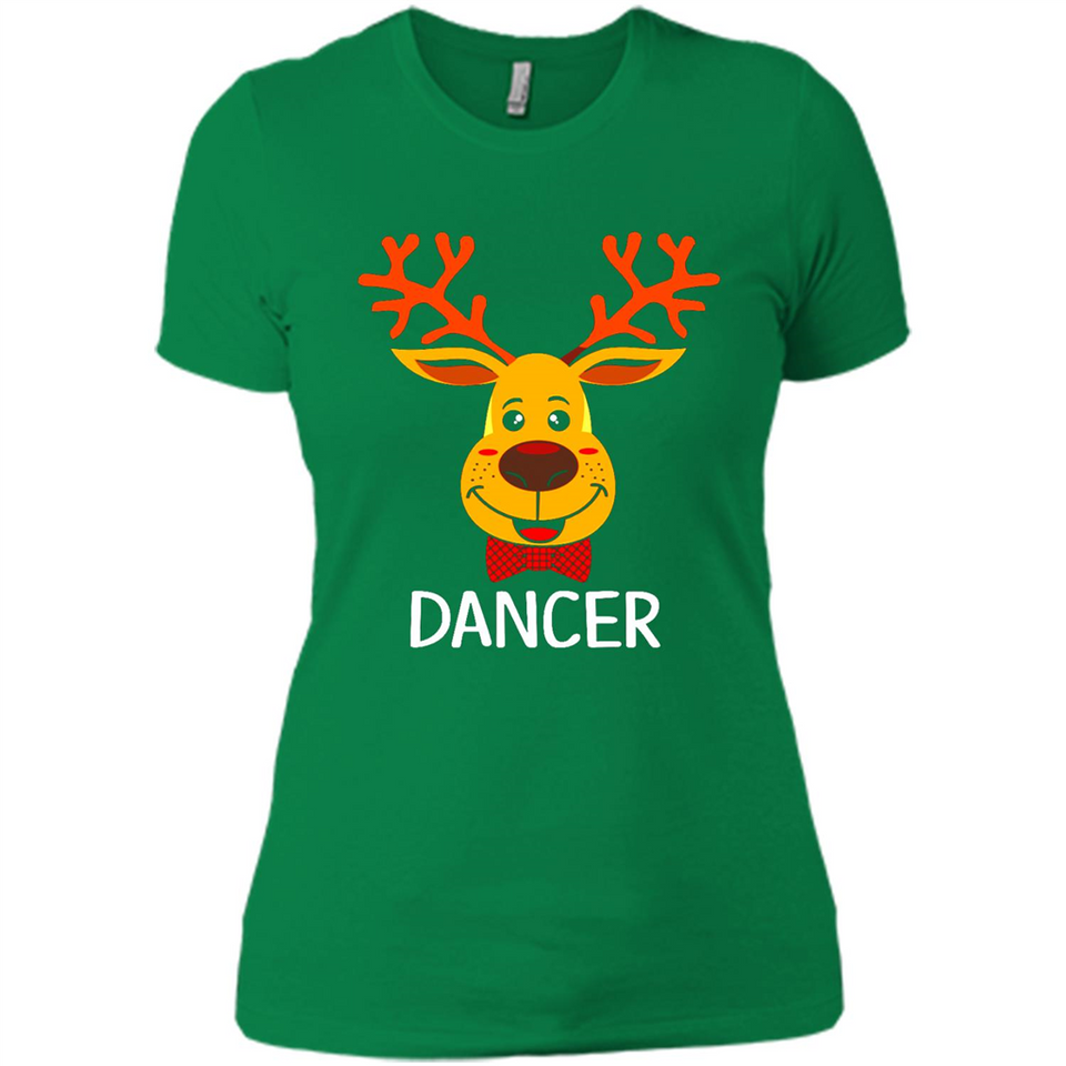 Dancer Santa Claus Funny Xmas Holiday T-Shirt - Ladies' Boyfriend T-Shirt