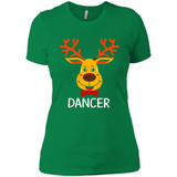 Dancer Santa Claus Funny Xmas Holiday T-Shirt - Ladies' Boyfriend T-Shirt