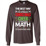 Math Teacher Christmas Shirt Christmas Cheer - Long Sleeve T-Shirt