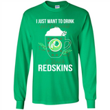 I Just Want To Drink Hot Chocolate & Watch Washington Redskins Ugly Christmas Sweater PINGPONG
