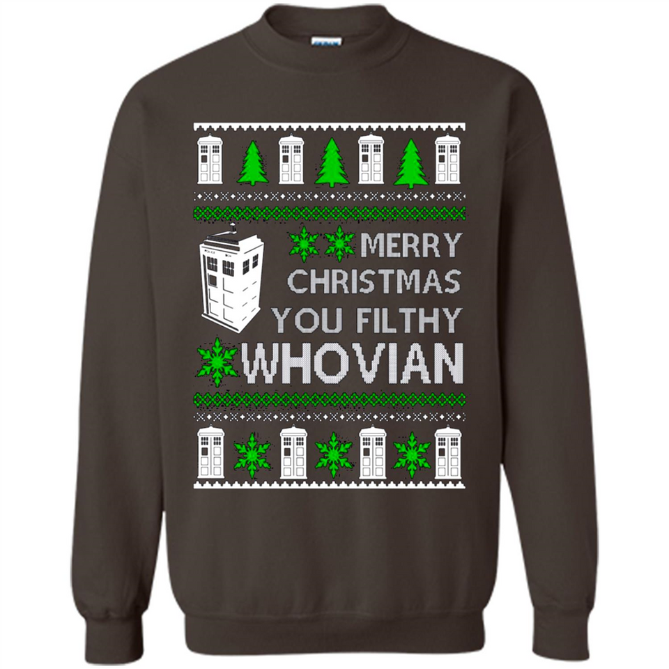 Merry Christmas You Filthy Whovian ugly sweater PINGPONG
