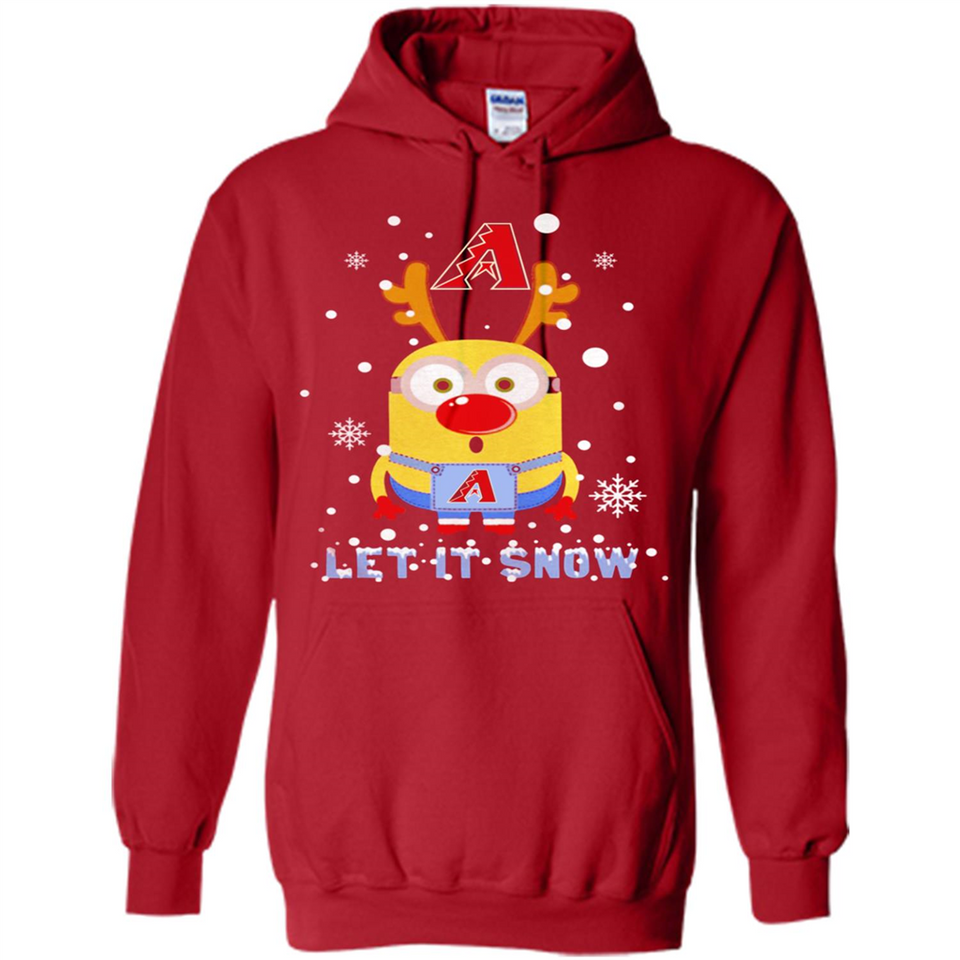 Minion Arizona Diamondbacks Ugly Christmas Sweater Let it Snow - Hoodie