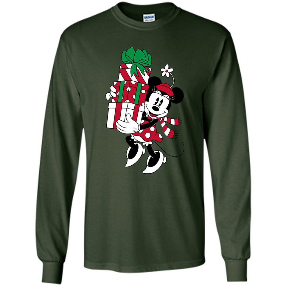 Disney Minnie Mouse Christmas Gift Sweatshirt - Long Sleeve T-Shirt