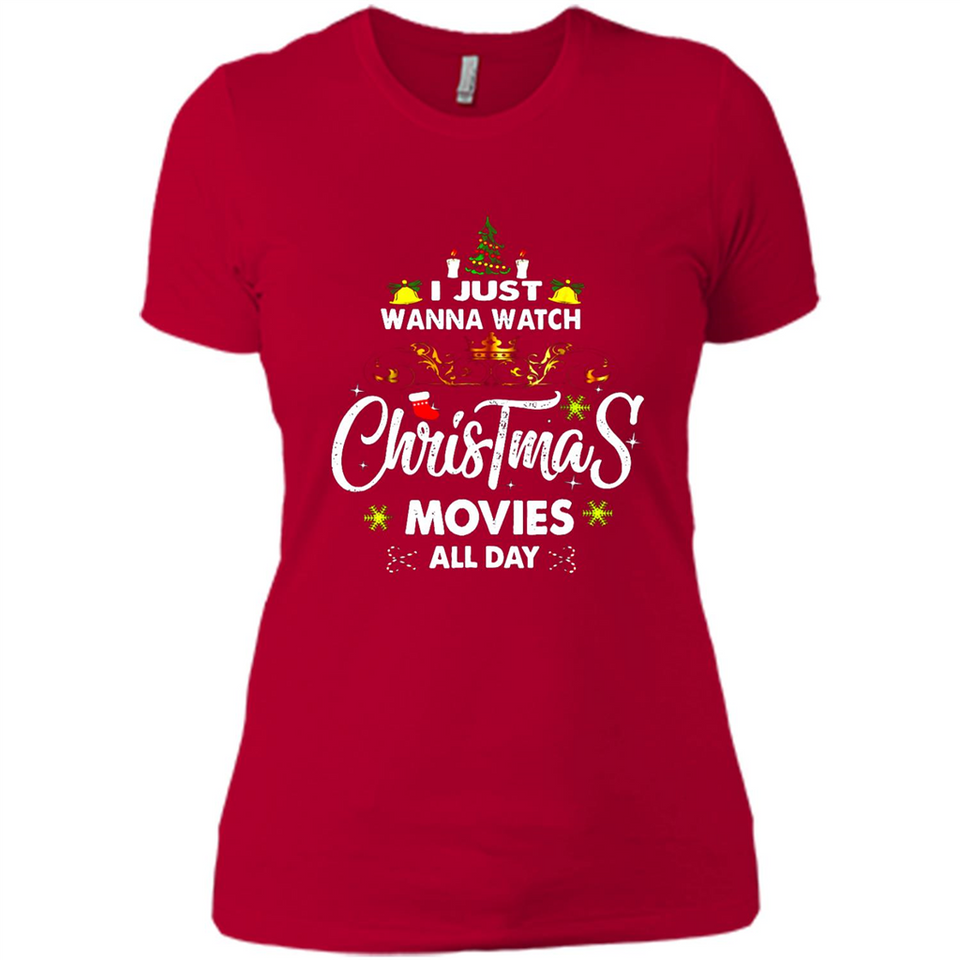 Funny Christmas Movie Shirt, Christmas Movies - Ladies' Boyfriend T-Shirt