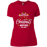 Funny Christmas Movie Shirt, Christmas Movies - Ladies' Boyfriend T-Shirt