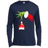 Funny Grinch Hand Holding Santa Hat Ornament Christmas PING PONG