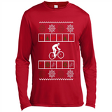 Christmas Ugly Sweater Best Cycling Ugly Christmas Sweater - Canvas Long Sleeve T-Shirt