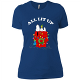 Peanuts By Schulz Snoopy Young Men_s Christmas SweatShirt - Ladies' Boyfriend T-Shirt