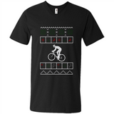 Christmas Ugly Sweater Cycling - Ugly Christmas Sweater - Men's V-Neck