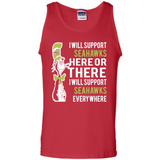 Shirt For Dr Seuss Cat And Seattle Seahawks Fans - Tank Top