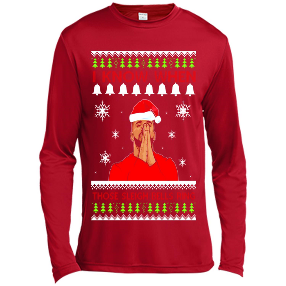 Drake I Know When Those Sleigh Bells Ring Christmas - Canvas Long Sleeve T-Shirt