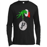 Amazing shirt San Antonio Spurs Glitter Grinch Monogram Ornament Christmas Gift - Canvas Long Sleeve T-Shirt