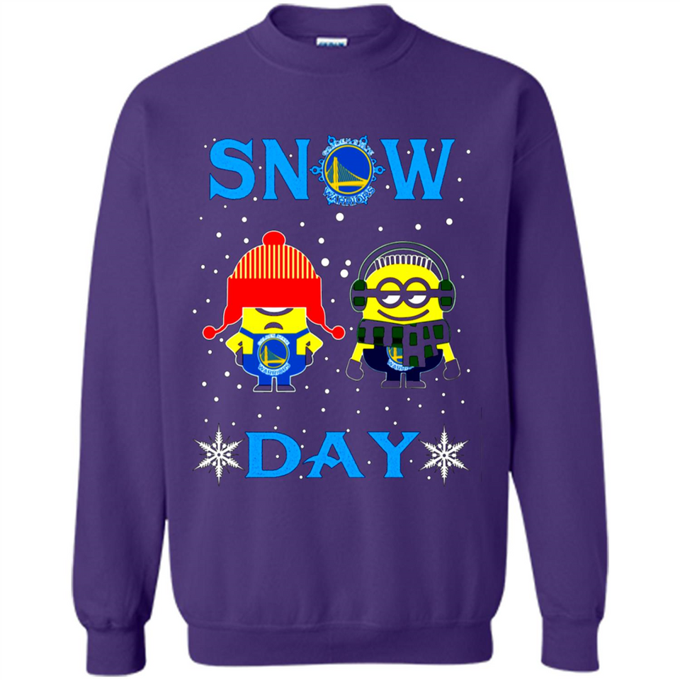 Snow Day Shirt For Golden State Warriors Vs Minion Fans pingpong