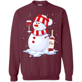 Cute Snowman drink Red Wine Christmas - Sweatshirt