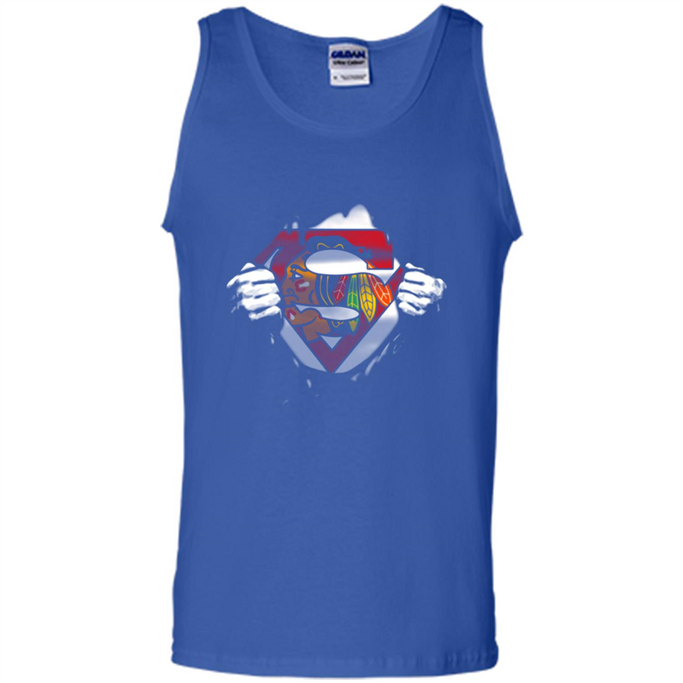 Chicago Blackhawks And Superman Fans - Tank Top