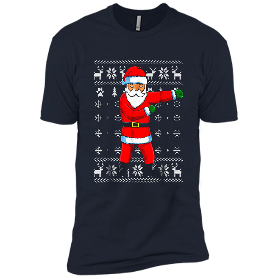 Flossing Santa Christmas Ugly Sweater Style Pajama Xmas Gift - Premium Short Sleeve T-Shirt