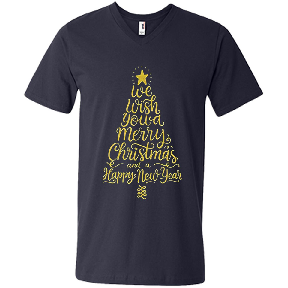 Christmas Tree T-Shirt Funny Mery Christmas Gift Idea - Men's V-Neck