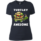 Turtley Awesome - Ladies' Boyfriend T-Shirt