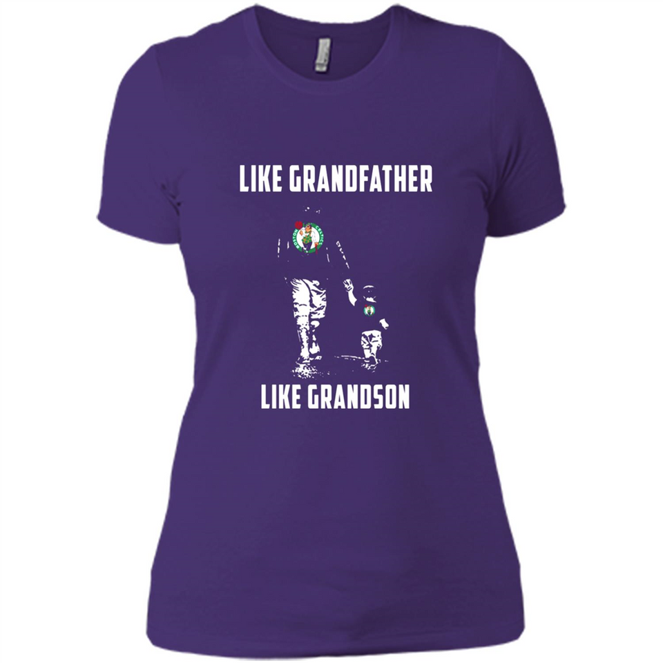 Boston Celtics Like GrandFather Like GrandSon - Ladies' Boyfriend T-Shirt