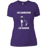 Boston Celtics Like GrandFather Like GrandSon - Ladies' Boyfriend T-Shirt
