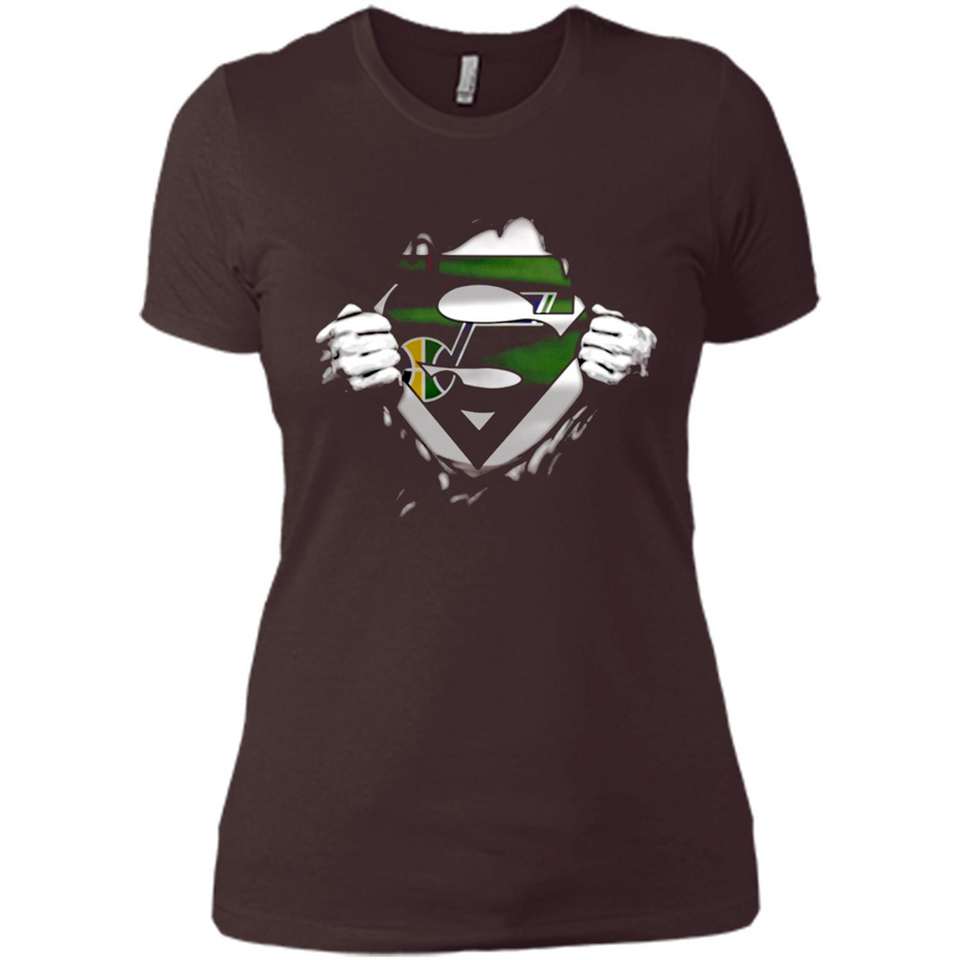 Utah Jazz And Superman Fans - Ladies' Boyfriend T-Shirt
