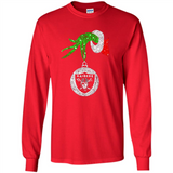 Amazing tee Oakland Raiders Glitter Grinch Monogram Ornament Christmas Gift - Long Sleeve T-Shirt