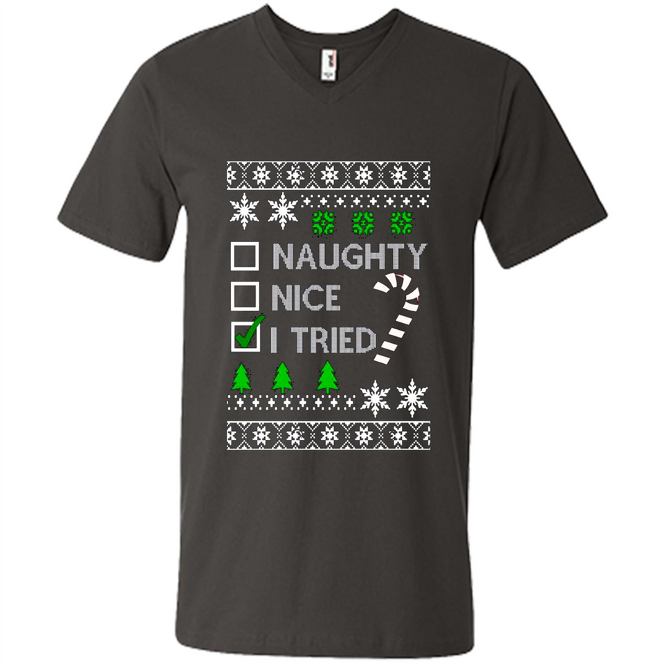 Naughty Nice I Tried Christmas sweatshirt PINGPONG