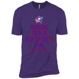 Reasons to be a Columbus Blue Jackets Fan Complete List on Back - Premium Short Sleeve T-Shirt