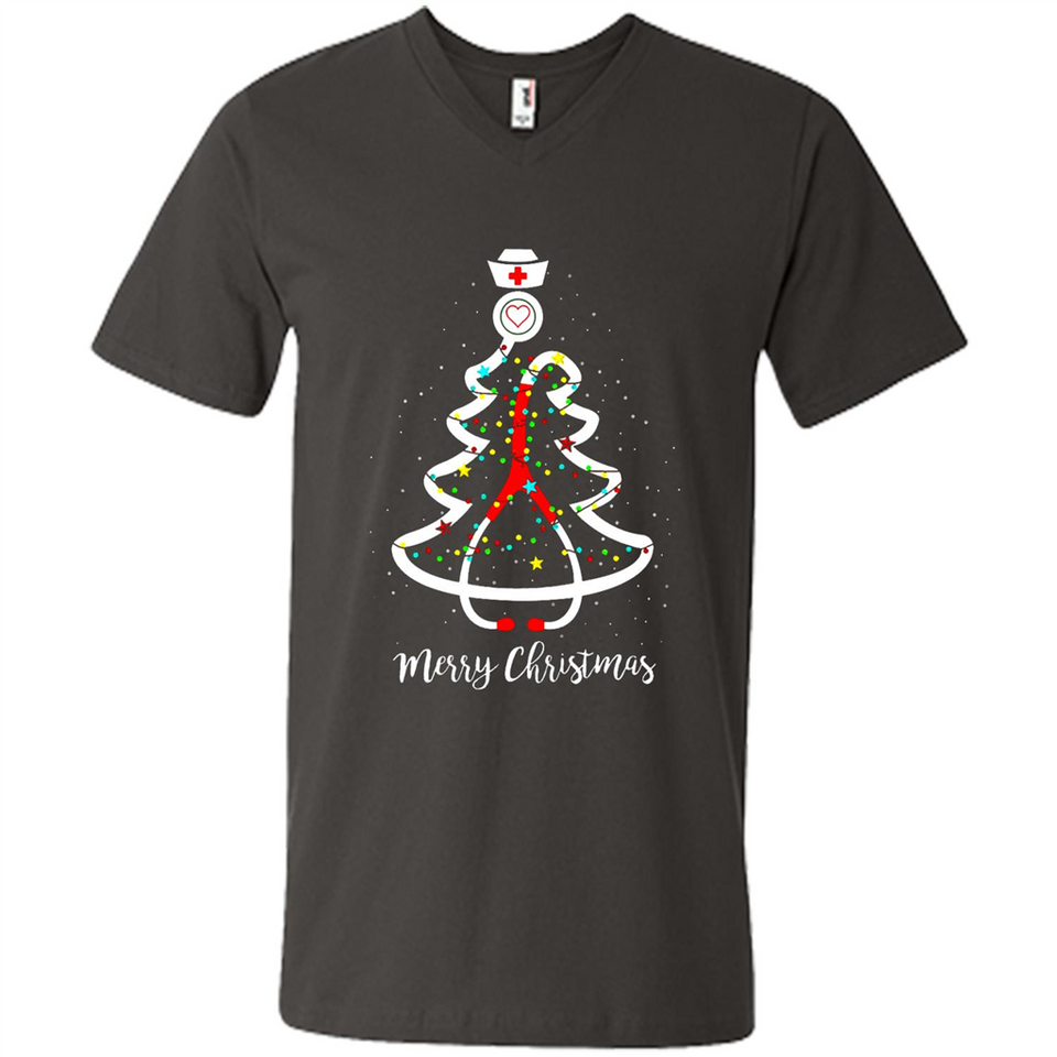 Christmas tree Nurse merry Christmas - Men's V-Neck