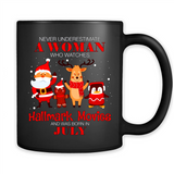 Never Underestimate A July Woman Watches Hallmark Movies Sweatshirt PINGPONG