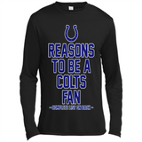Reasons to be a Indianapolis Colts Fan Complete List on Back - Canvas Long Sleeve T-Shirt