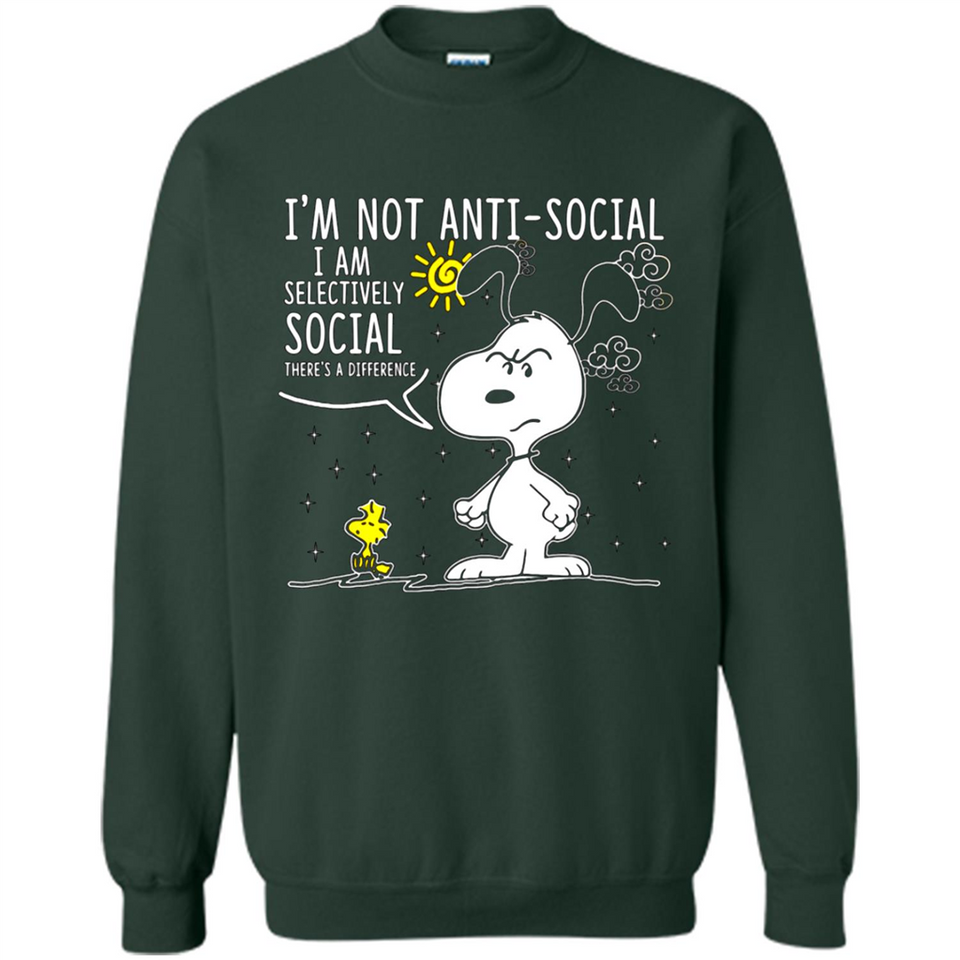 Snoopy I'm Not Anti-Social I Am Selectively Social