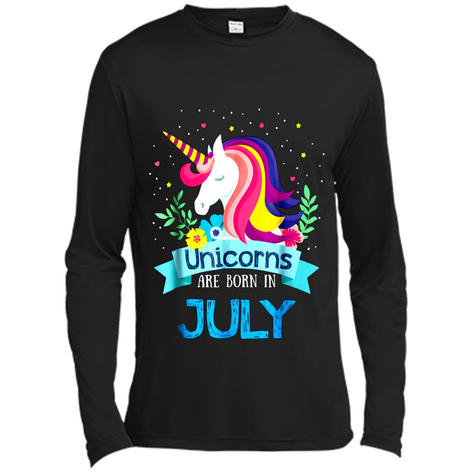 Unicorns are born in July Birthday Rainbow Gift Ladies Custom