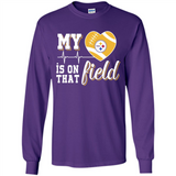 Pittsburgh Steelers Football My Heart is on that Field - Long Sleeve T-Shirt