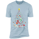 Merry And Bright Plumber Christmas Tree Shirt PINGPONG - Premium Short Sleeve T-Shirt