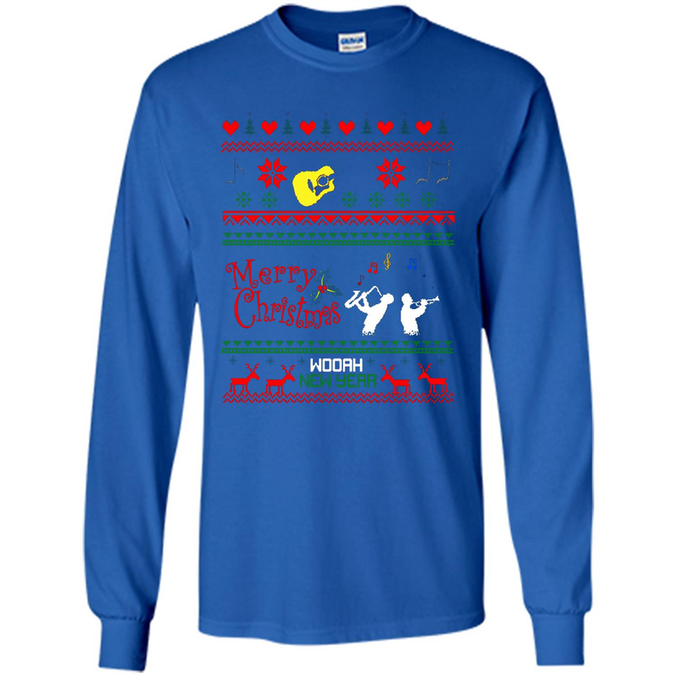 Music Ugly Christmas SweatShirt - Long Sleeve T-Shirt