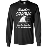 Teacher Shark Doo Doo Doo Your Homework Shirt Ladies' Boyfriend