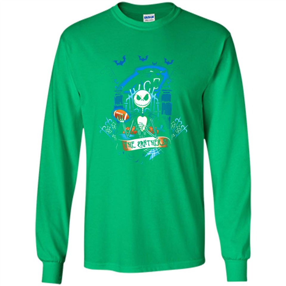 Carolina Panthers Halloween The Nightmare Before Christmas - Long Sleeve T-Shirt