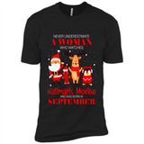 Never Underestimate A September Woman Watches Hallmark Movies Sweatshirt PINGPONG
