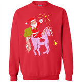 Distressed Retro Santa Riding Unicorn - Sweatshirt