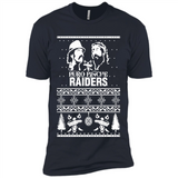 Puro Pinche Raiders Ugly Christmas Sweater - Premium Short Sleeve T-Shirt