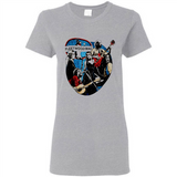 Dancing Funny Guitar Vintage Metal Rock Band Shirt PINGPONG - Ladies Short-Sleeve