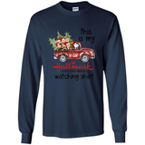 Snoopy This Is My Hallmark Christmas Movies Watching T-Shirt - Long Sleeve T-Shirt