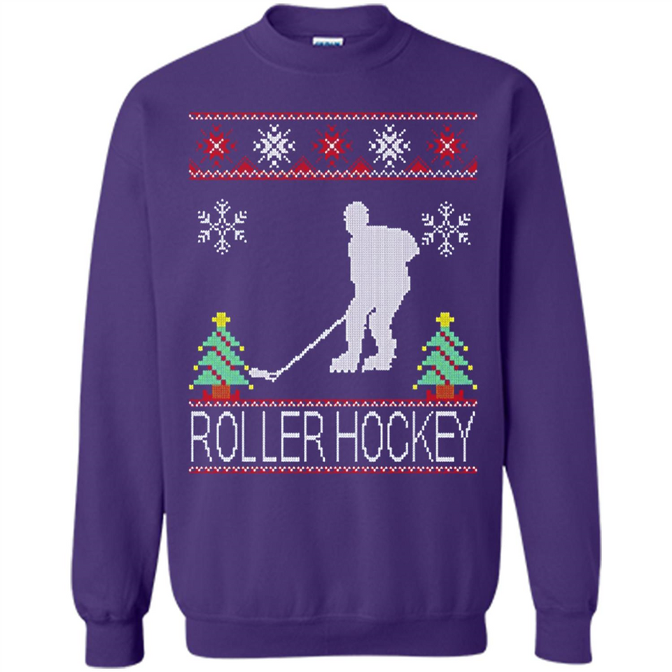 roller hockey Christmas ugly