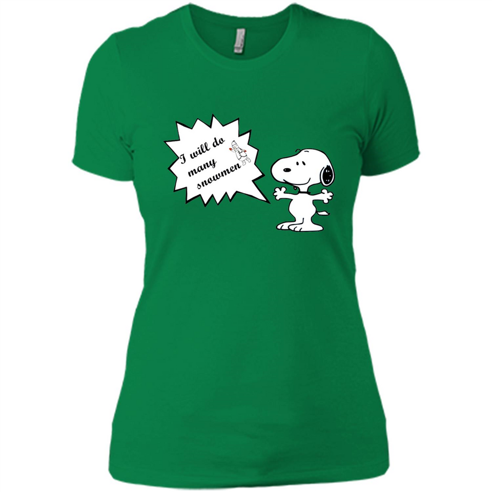 Snoopy I Will Do Many Snowman Christmas