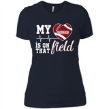 Washington State Cougars Football My Heart is on that Field - Ladies' Boyfriend T-Shirt