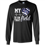 Tennessee Titans Football My Heart is on that Field - Long Sleeve T-Shirt