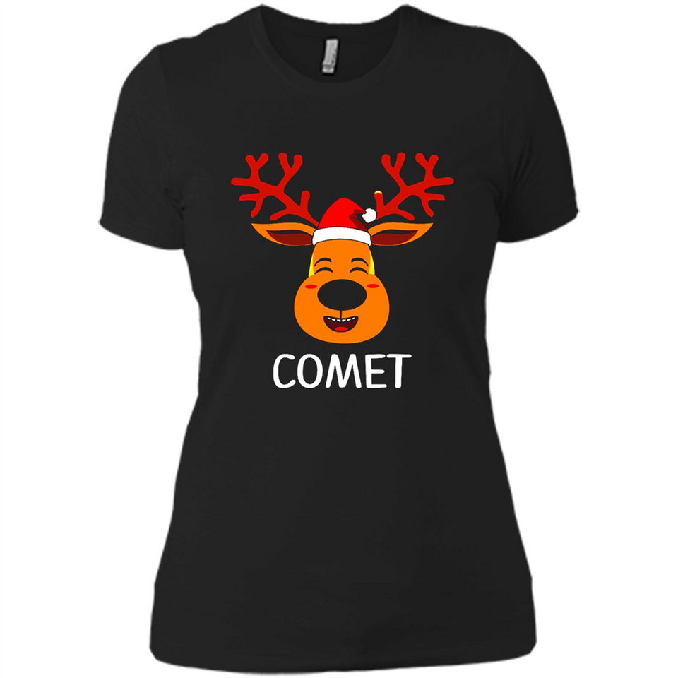 Comet Santa Claus Funny Xmas Holiday T-Shirt - Ladies' Boyfriend T-Shirt