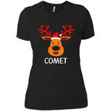 Comet Santa Claus Funny Xmas Holiday T-Shirt - Ladies' Boyfriend T-Shirt